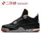 热销Jordan Air Jordan 4 AJ4 减震耐磨 中帮 篮球鞋 黑红 FQ8213