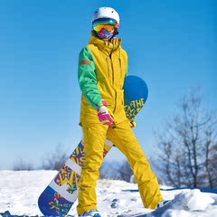 户外单板滑雪服男女款保暖滑雪衣滑雪裤 防风防水冬季滑雪服套装