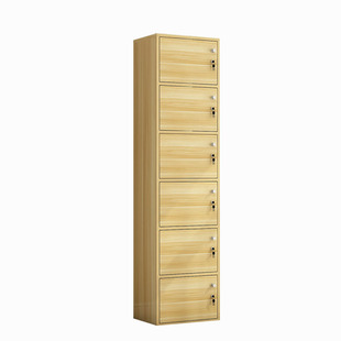 书柜带锁柜子储物柜带门卧室收纳柜落地杂物柜家用木质阳台置物柜