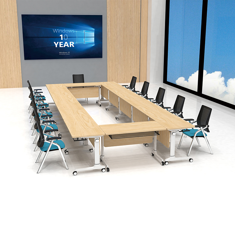 折叠会议培训桌铝合金脚架可桌椅组合学生培训课桌椅智慧教室条桌
