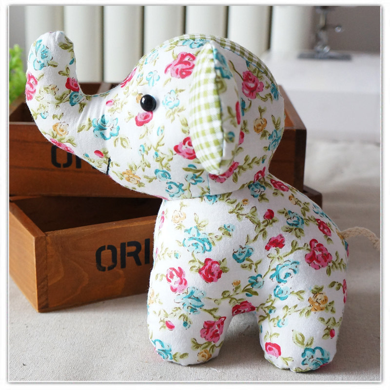 布偶玩具手工制作_创意diy 棉布小象玩偶 布偶娃娃 手工课堂布艺制作