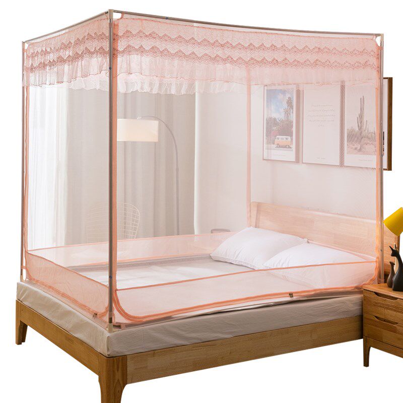 雯雯欧式蚊帐1.8m床公主风双人拉链式家用1.