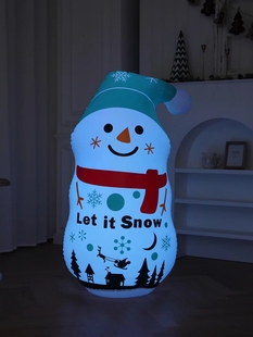 圣诞节装饰品充气圣诞老人雪人气球摆件玩偶店铺场景布置装扮道具