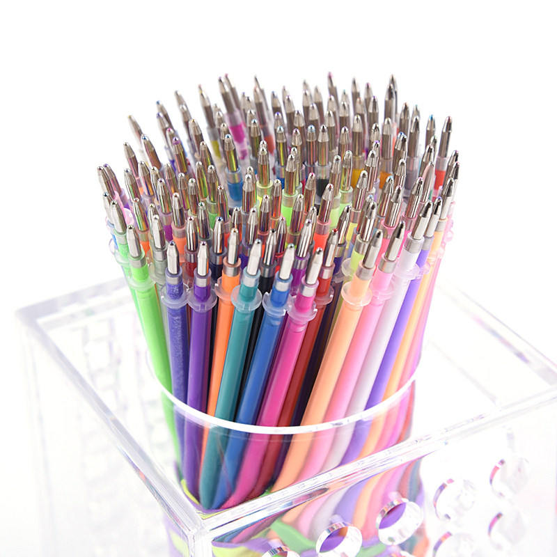 130彩色涂鸦绘画水中性笔芯荧光闪光色0.