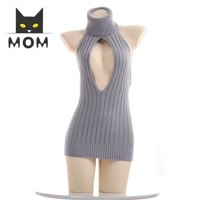 高领开胸露背性感毛衣工口宅男杀手软妹cos连体衣动漫网红服