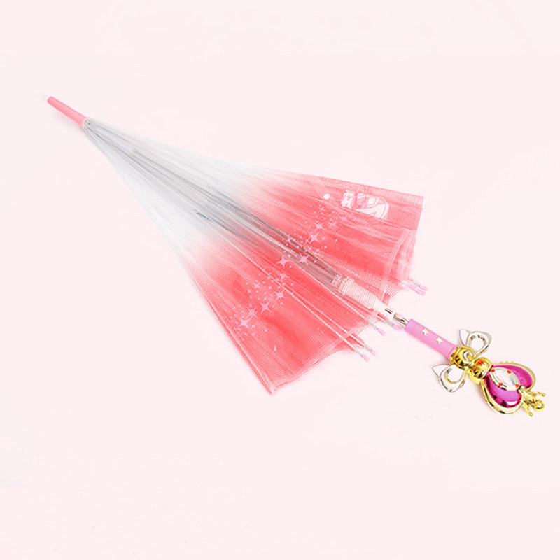 美女少战士精美手杖粉色雨伞式魔法杖手柄权杖动漫cos拍照写真