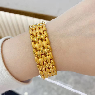 999硬金手表黄金链金链面宽17mm足金女款时尚大方特惠新年礼物手饰