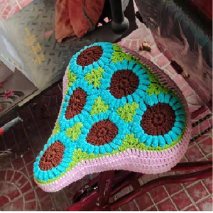 自行车座套毛线图片