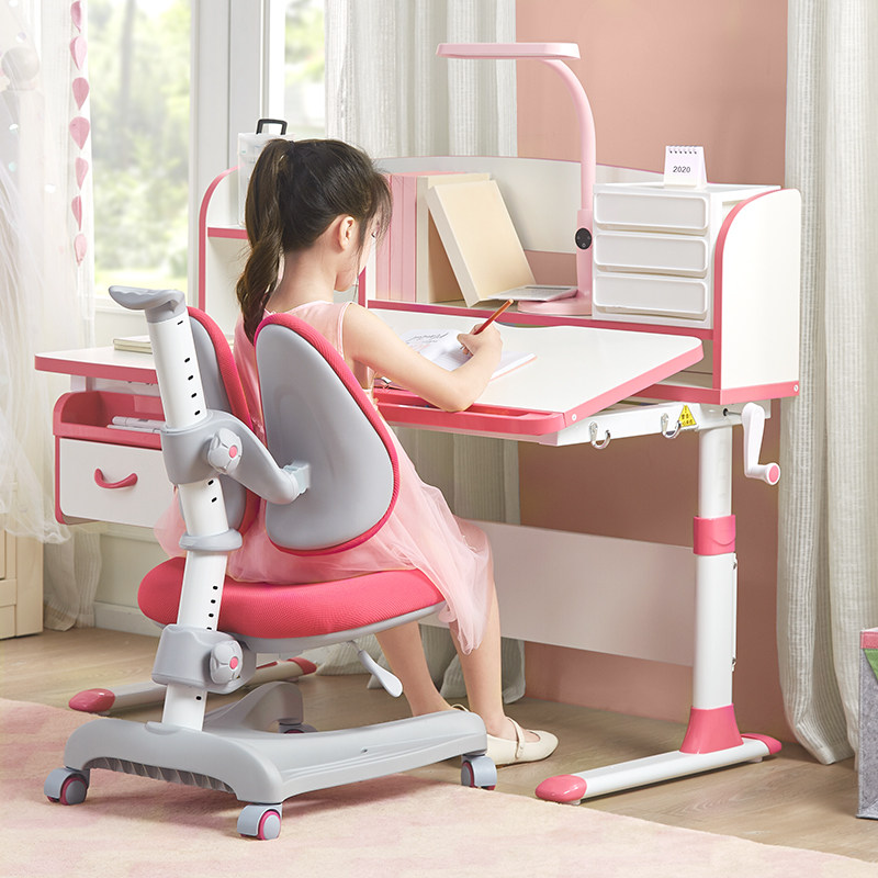 护童儿童书桌小学生学习桌椅家用升降课桌可调节写字桌椅套装