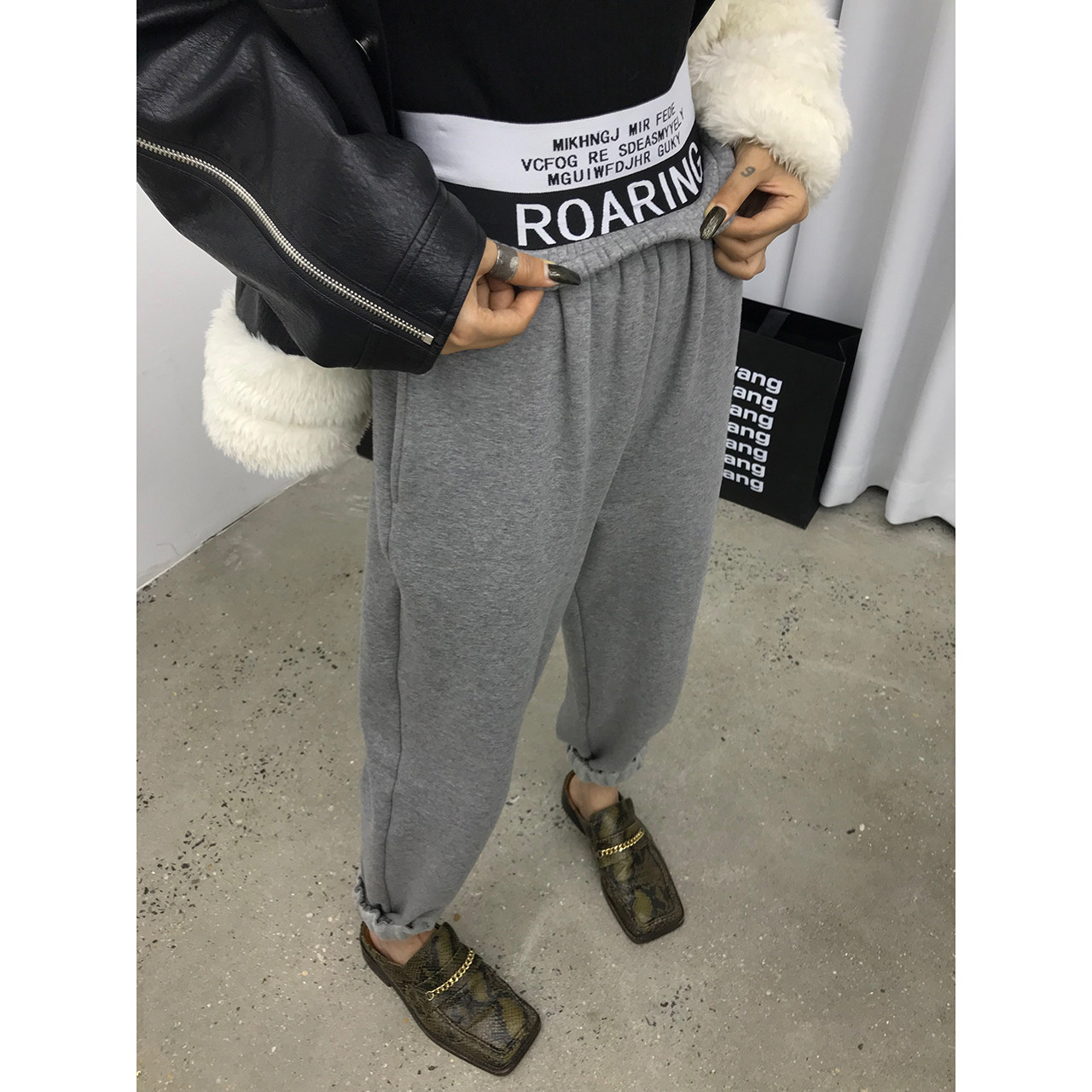 Ace 加絨束腳褲女寬松運(yùn)動(dòng)褲休閑2019冬加厚百搭哈倫褲高腰闊腿褲 Ace 加絨束腳褲女寬松運(yùn)動(dòng)褲休閑2019冬加厚百搭哈倫褲高腰闊腿褲