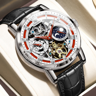 瑞士运动男士机械表新款欧利时高档镂空手表大表盘全自动男表6670