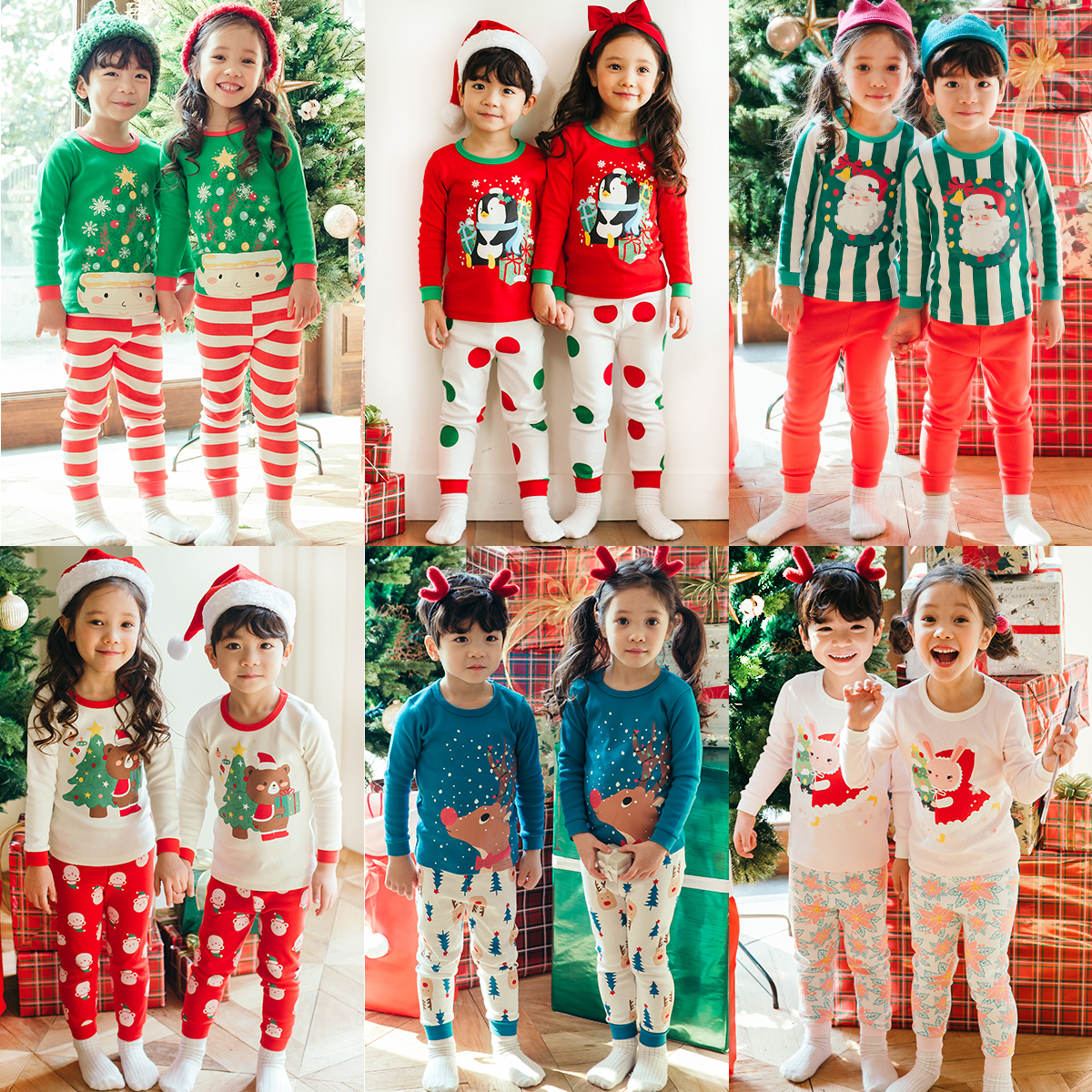 韩国PUCO儿童装圣诞节秋衣冬薄款