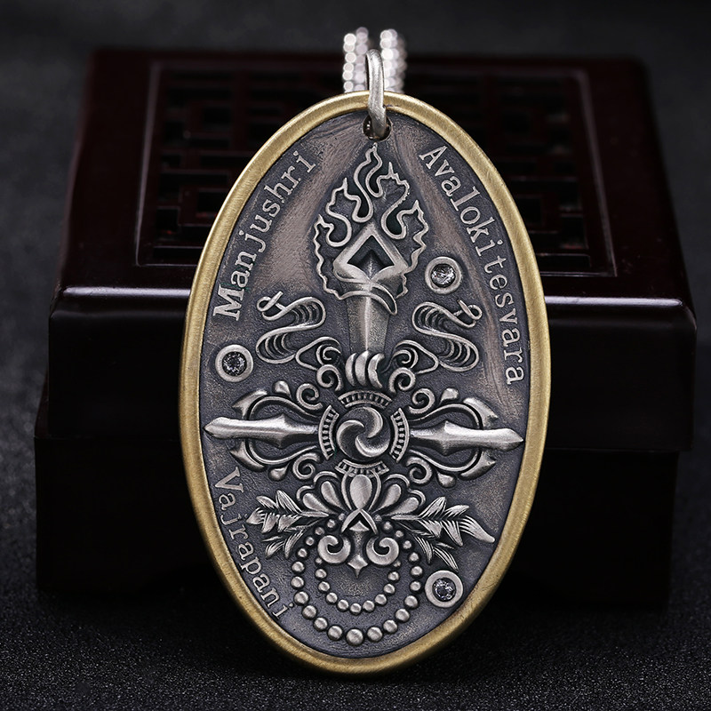 一折佛牌项链银