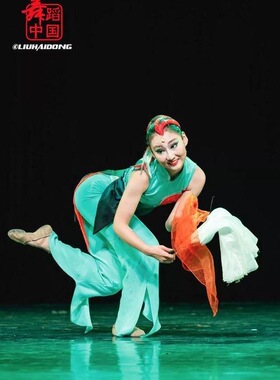 桃李杯翠狐舞蹈 民族民间汉族独舞翠狐 舞蹈台表演出服装定做