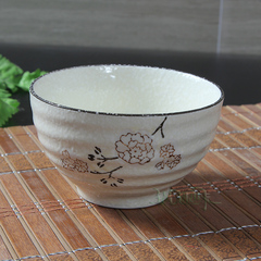 日式陶瓷餐具 陶瓷碗骨瓷碗釉下彩特价三叶草雅晶系列 4个一套