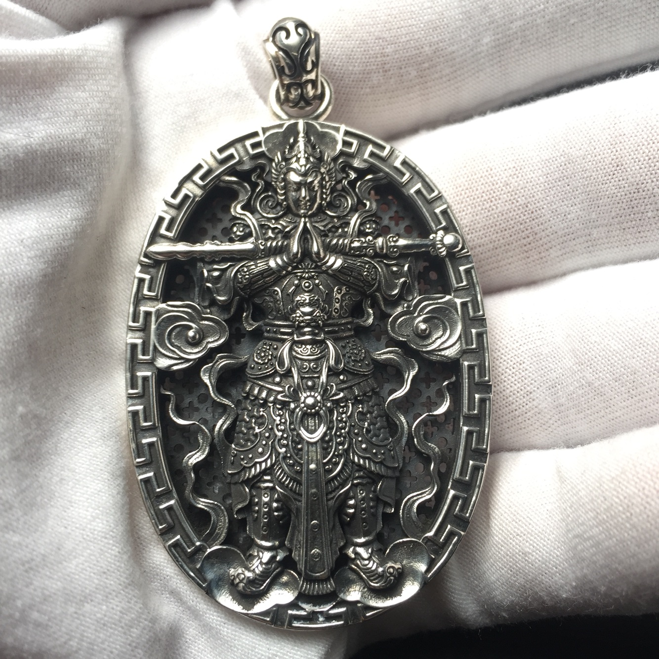 手工925纯银本命佛佛牌吊坠 守护神护身符男女项链支持刻字 原创