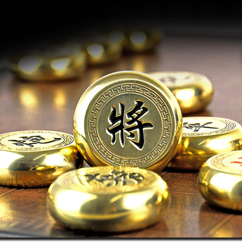 纯铜实心象棋成人家用中国象棋套装折叠棋盘高档大号相棋国际象棋_9折