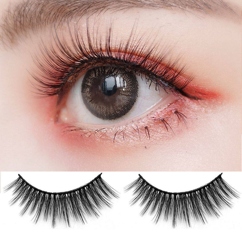 多层3d假睫毛自然裸妆手工仿真浓密上眼毛素颜黑梗睫毛卷翘眼睫毛