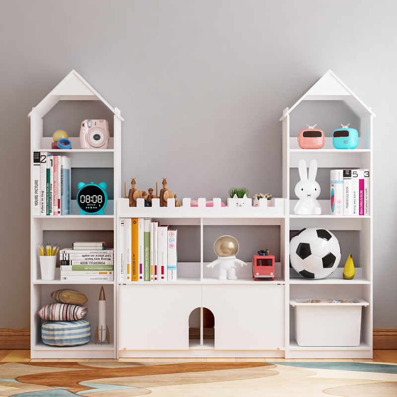 儿童城堡书架绘本架家用房子书柜置物架落地创意简易省空间幼儿园