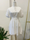 欧S力夏季新款气质白色连衣裙XS码正品品牌折扣女装欧士力