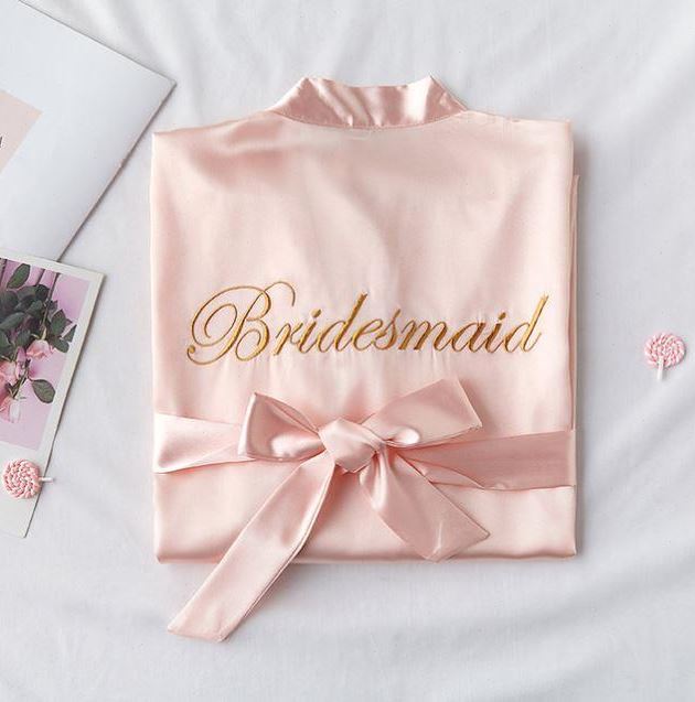 Bride with Team Bride Bathrobe Bride To Be Bridal Shower Bac