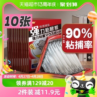 金大侠强力粘鼠板10张加大加厚家用大老鼠粘胶老鼠贴捕鼠神器