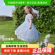 蓝色公主裙女童夏季儿童洋气纱裙大童派对夏装裙子潮宝宝夏日裙子