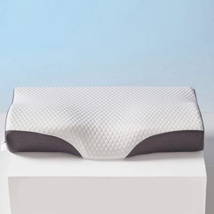 新3D蝶型护颈乳胶枕头无压助睡眠护颈椎专用枕芯侧睡按摩带枕套促