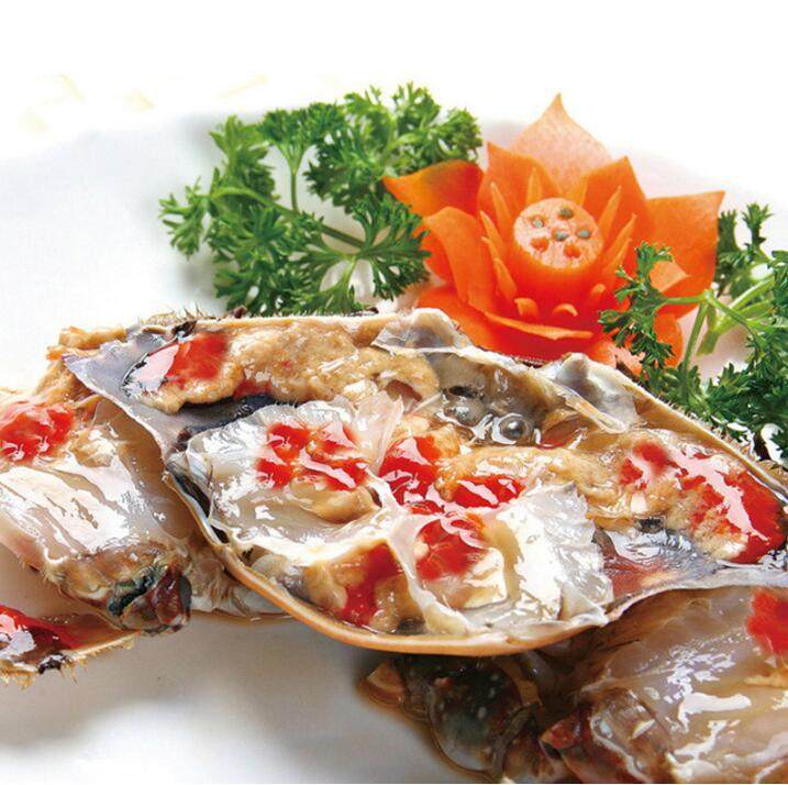 红膏呛蟹红膏梭子蟹1只装共500克宁波产海鲜炝蟹水产