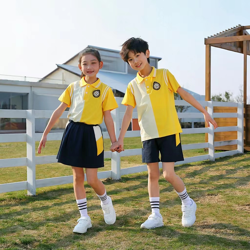 幼儿园园服夏季儿童运动套装短袖表演服演出服小学生校服班服夏装