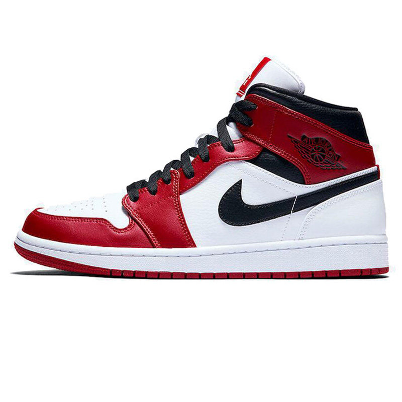 耐克男鞋air jordan 1 aj1小芝加哥红白高帮运动休闲鞋554724-173