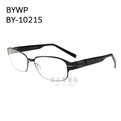 正品德国BYWP 10215男款商务型薄钢眼镜架超弹性无螺丝无焊接设计