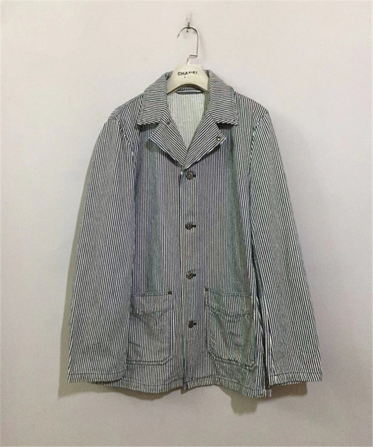 【原 价¥398】vintage  日本时装古着ABAH0USE阿美咔叽条纹西服