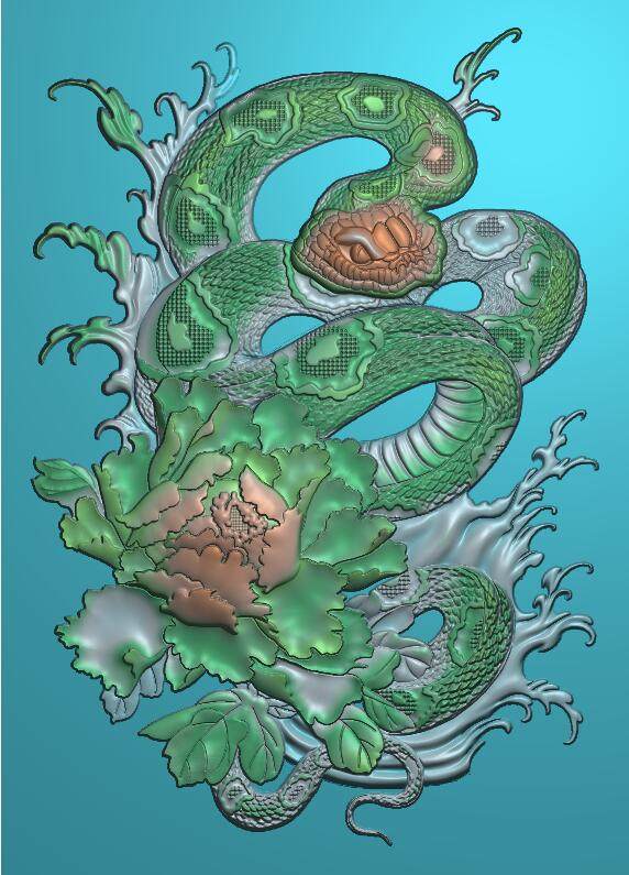 2018年精雕牌子挂件图纸jdp格式yd143牡丹花设计素材