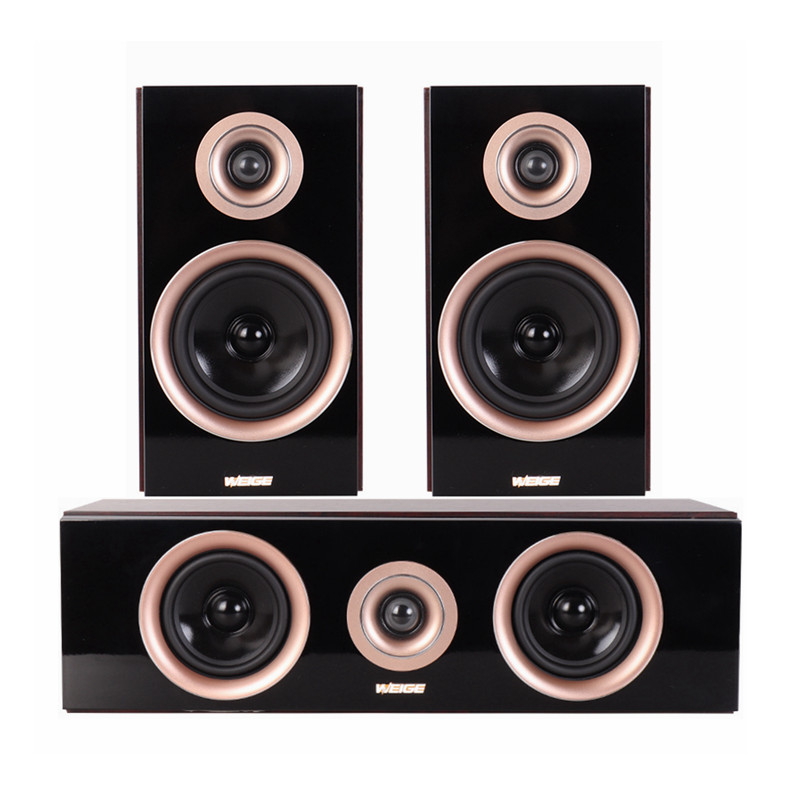 weige威格dt3木质家庭影院51中置环绕音箱4寸挂墙式家用无源音响