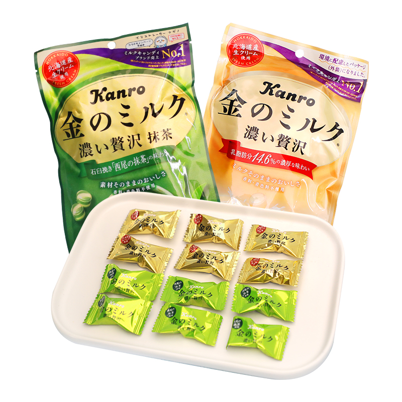 日本进口网红零食甘露绿茶抹茶味牛奶