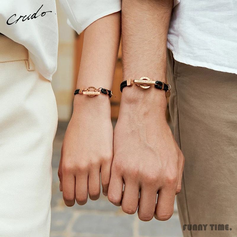 香港代购crudo leather小王子双编织皮革手链情侣皮绳生日礼物小