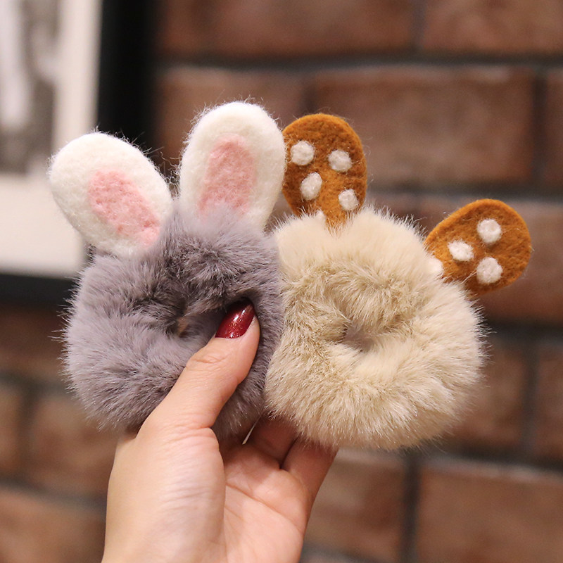 热销可爱头绳超萌_儿童头饰头绳发圈韩国毛绒可爱头花超萌发绳小女孩