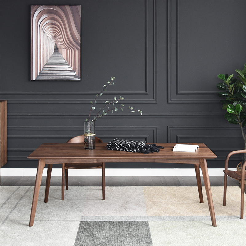 Northern Europe solid wood table Vemma modern Simplicity table Black Walnut solid wood Elongated table Restaurant household Dining Tablein the Residential furniture , Tables , Dining table category - from Buy2taobao.com to provide professional Taobao agent buy service