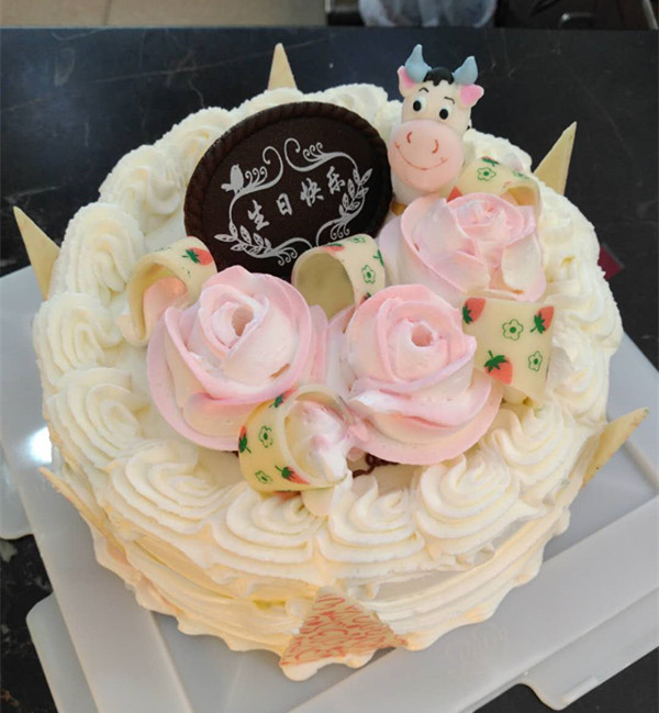 上海 红宝石新品蛋糕生肖卡通牛 生日蛋糕生日礼物 速递送货上门