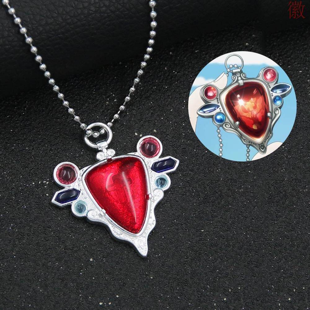 动漫周边艾哲红石项链jojo的奇妙冒险红宝石吊坠女士情人节礼物