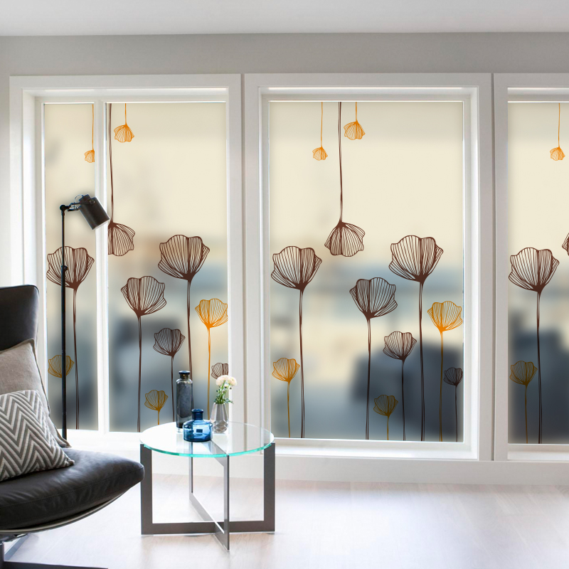 清风饮露窗户贴纸玻璃贴纸磨砂玻璃贴