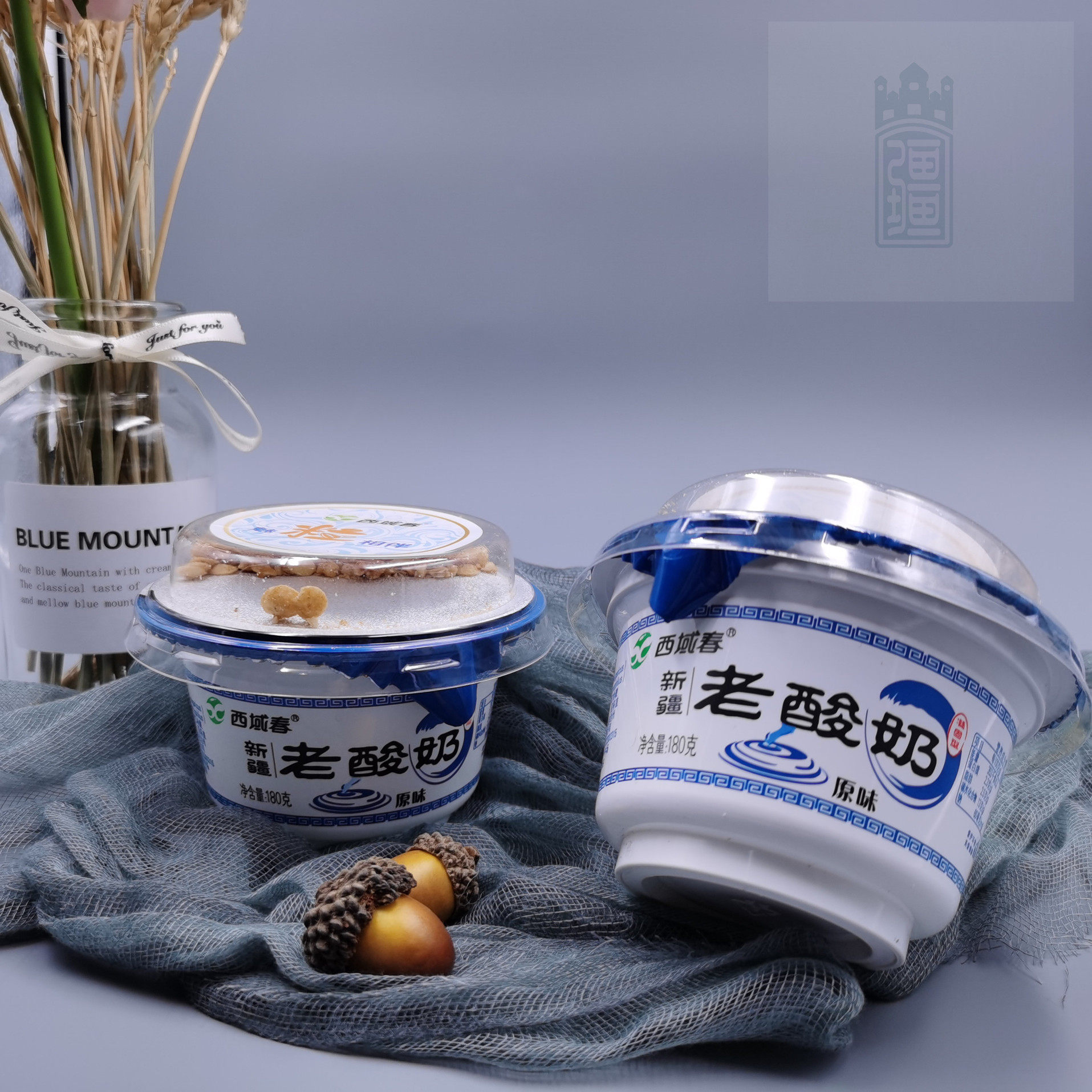 老酸奶 杯装 浓缩_新疆酸奶西域春老酸奶碗装浓缩酸奶180g*12杯低温