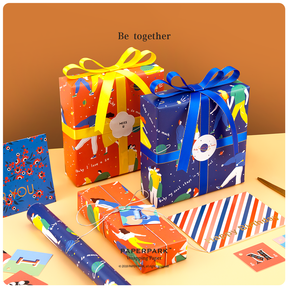 圣诞节_纸象公园原创设计圣诞节情侣表白礼品纸生日礼物包装纸包邮