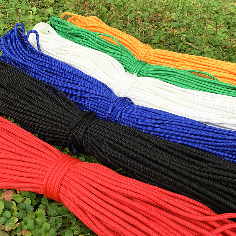 5mm粗 彩色尼龙编织绳涤纶绳户外