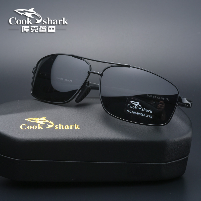 cookshark库克鲨鱼男士太阳镜偏光墨镜驾驶开车司机夜视眼镜