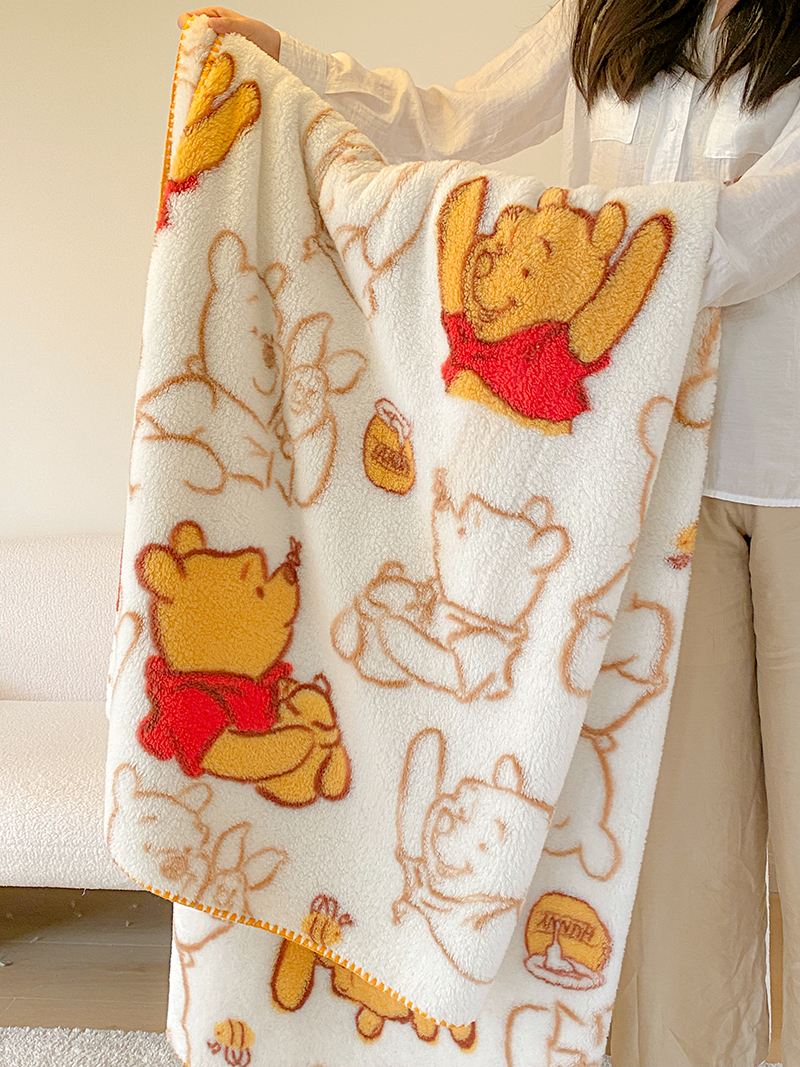 【蜜罐小熊】可爱卡通迪士尼办公室盖毯学生午休毯秋冬保暖加厚毯