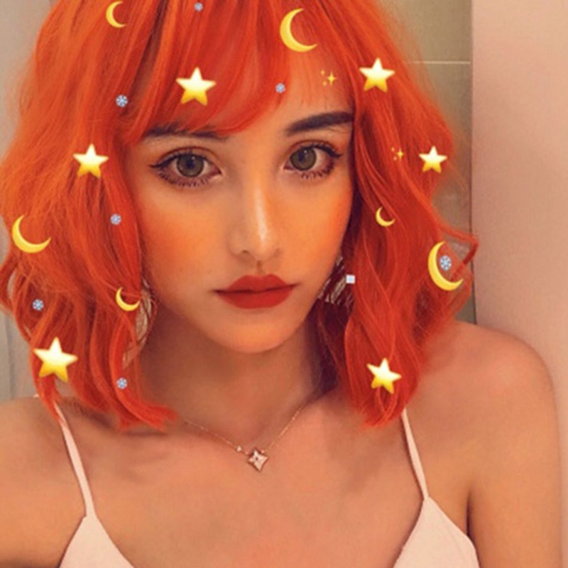 cos假发女 动漫短发_欧美网红抖音毛毛姐同款假发男女蓬松蛋卷发动漫