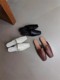 ROMANTIC韩国东大门方头粗跟懒人穆勒鞋复古简约一脚蹬包头半拖鞋