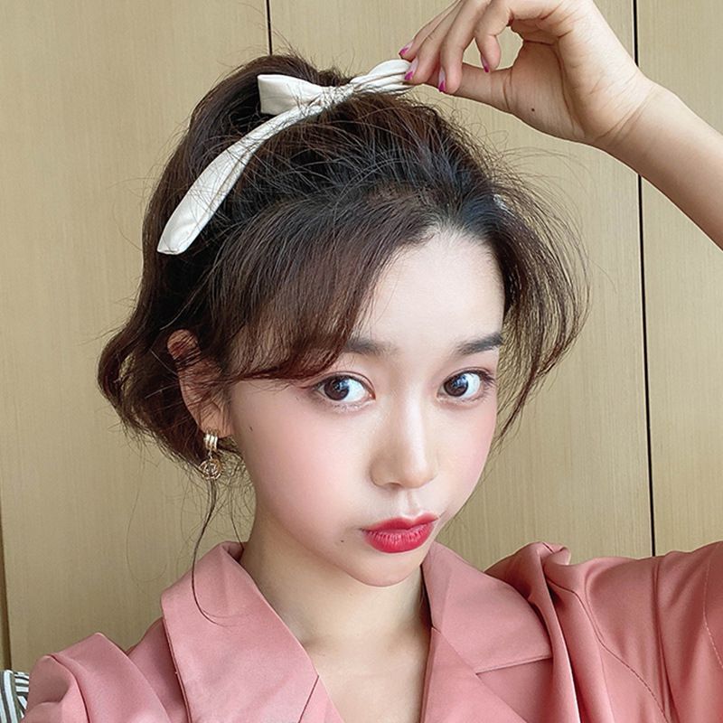 新款扎头发皮筋缎面蝴蝶结发圈少女韩国网红简约飘带头绳仙女发饰